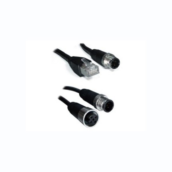 8-pin M12 Male to RJ45 plug Ethernet Cable, 3M-A Coding, M12C-5MDB9-300, Oring Networking, Mfr#: M12C-5MDB9-300